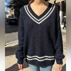 Brandy Melville Nikki Heavy Wool Stripe Sweater